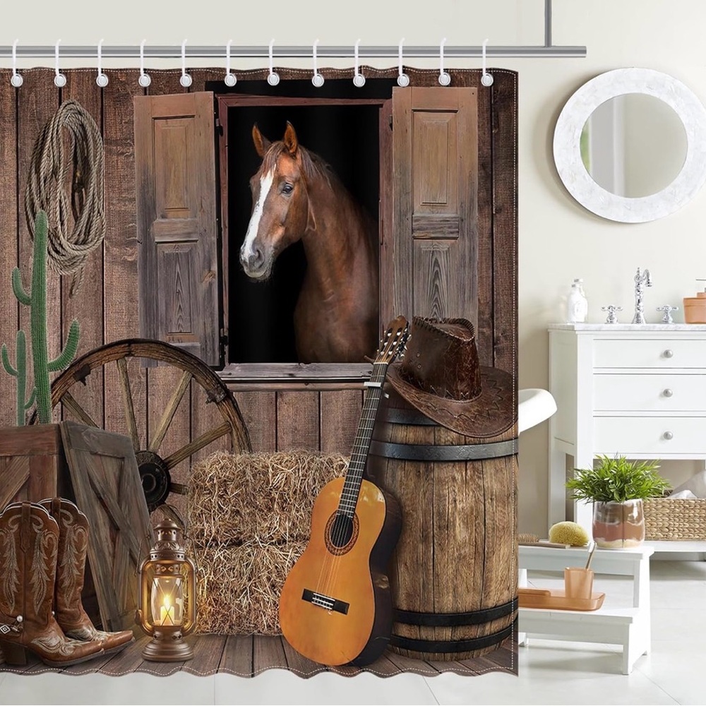 Rustic Western Shower Curtain (72x72)